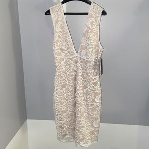 White bridal cocktail dress- Lulus